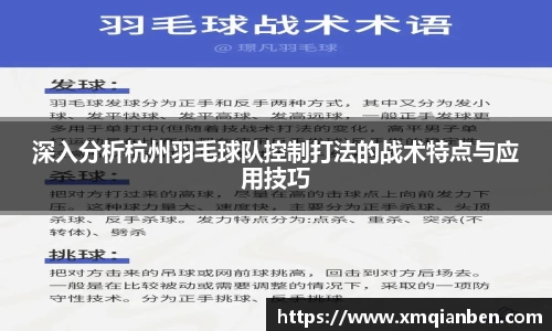 深入分析杭州羽毛球队控制打法的战术特点与应用技巧